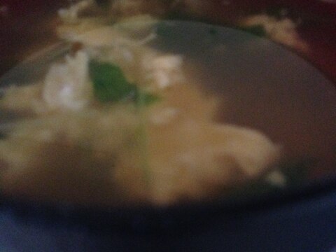 水菜卵スープ